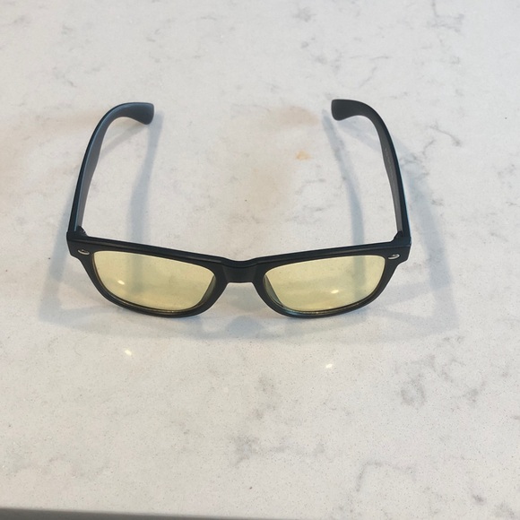 Black Sunglasses with Yellow Lenses - Picture 2 of 4